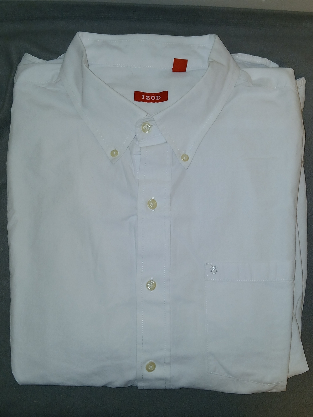 Izod White Button-Down Oxford Shirt